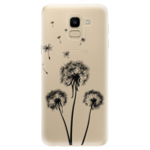 Silikonové pouzdro iSaprio - Samsung Galaxy J6 - Three Dandelions black