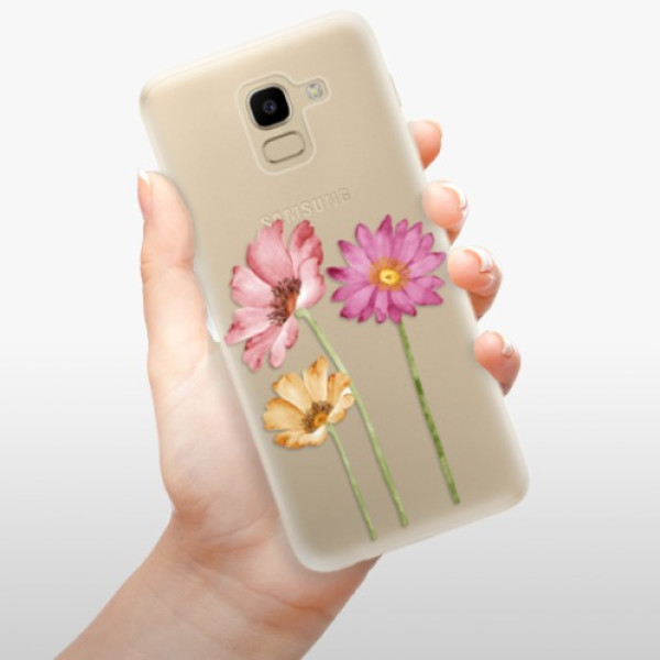 Silikonové pouzdro iSaprio - Samsung Galaxy J6 - Three Flowers
