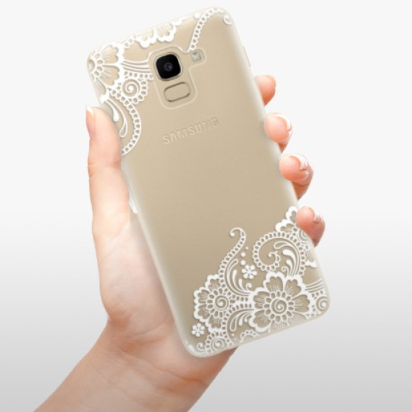 Silikonové pouzdro iSaprio - Samsung Galaxy J6 - White Lace 02