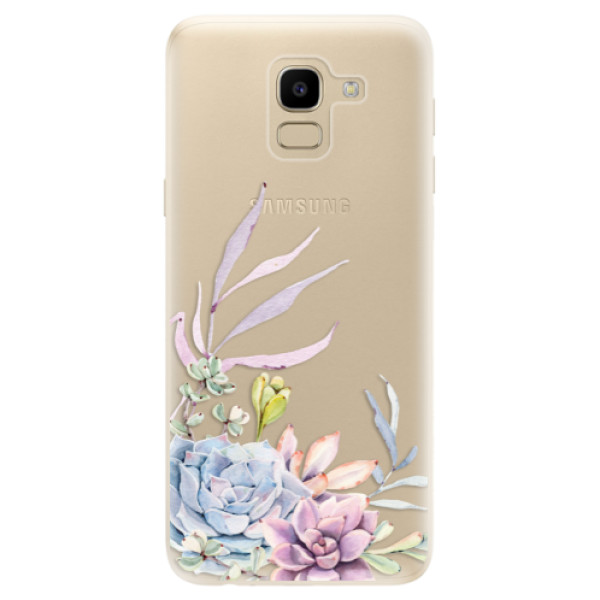 Silikonové odolné pouzdro iSaprio - Succulent 01 na mobil Samsung Galaxy J6 (Silikonový kryt, obal, pouzdro iSaprio - Succulent 01 na mobilní telefon Samsung Galaxy J6)