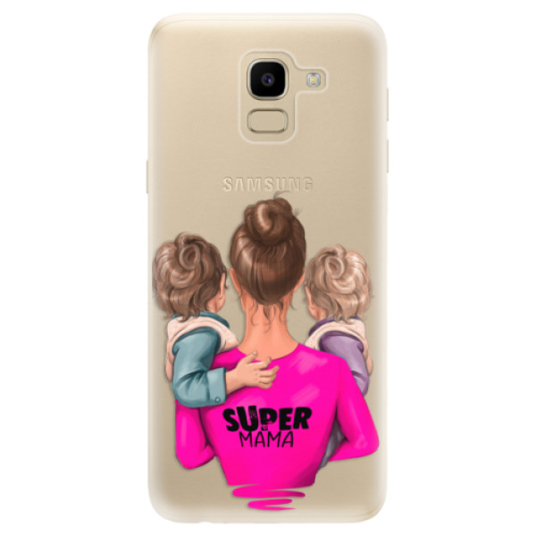 Odolné silikonové pouzdro iSaprio - Super Mama - Two Boys - Samsung Galaxy J6