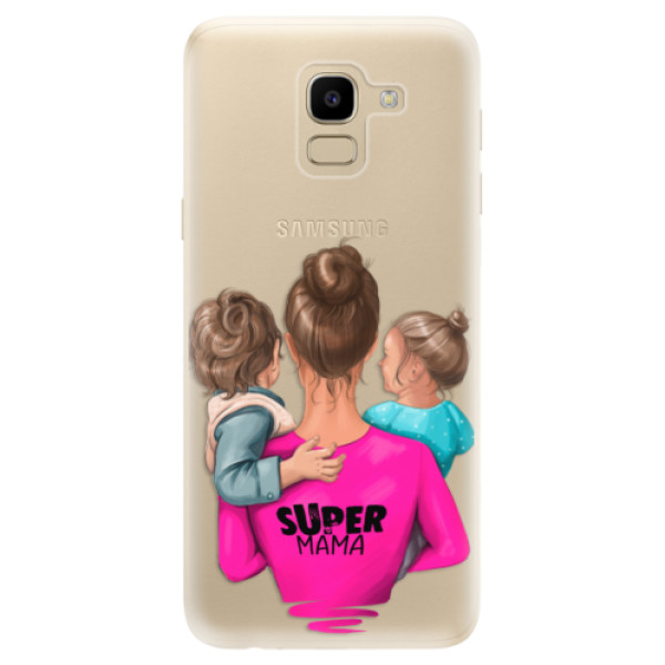 Odolné silikonové pouzdro iSaprio - Super Mama - Boy and Girl - Samsung Galaxy J6