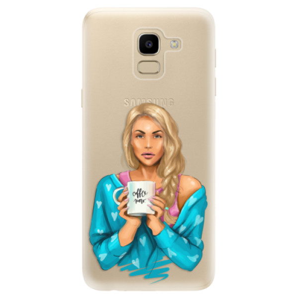 Odolné silikonové pouzdro iSaprio - Coffe Now - Blond - Samsung Galaxy J6