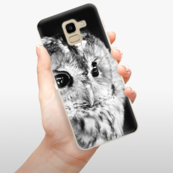 Silikonové pouzdro iSaprio - Samsung Galaxy J6 - BW Owl