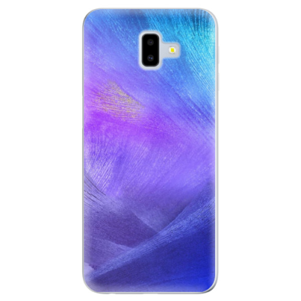Odolné silikonové pouzdro iSaprio - Purple Feathers - Samsung Galaxy J6+