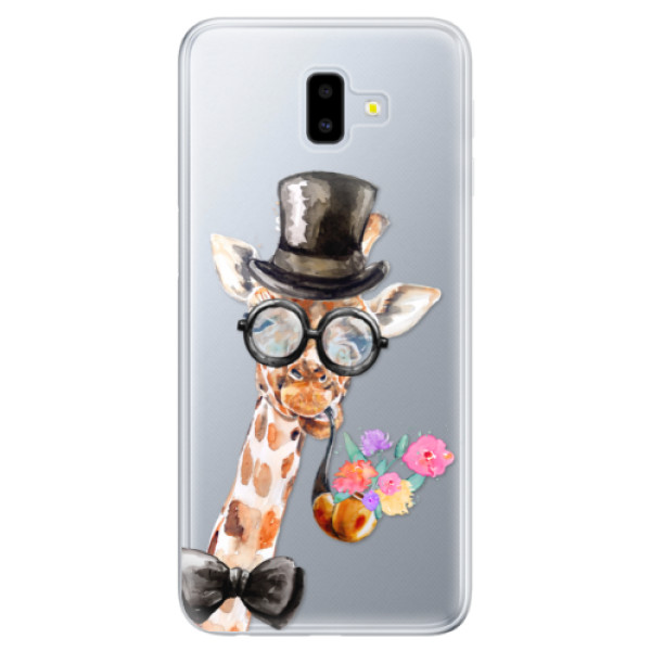 Odolné silikonové pouzdro iSaprio - Sir Giraffe - Samsung Galaxy J6+