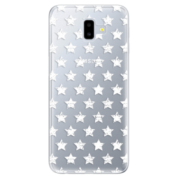 Odolné silikonové pouzdro iSaprio - Stars Pattern - white - Samsung Galaxy J6+