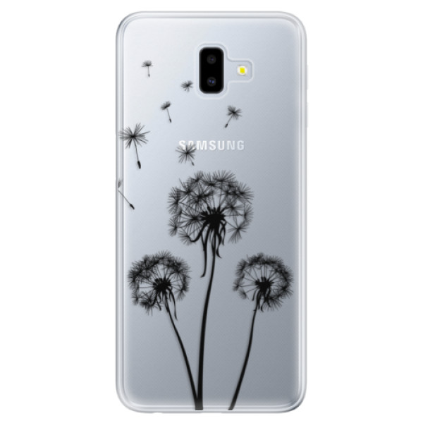 Odolné silikonové pouzdro iSaprio - Three Dandelions - black - Samsung Galaxy J6+