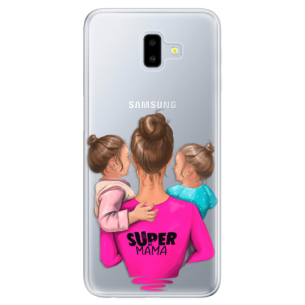 Odolné silikonové pouzdro iSaprio - Super Mama - Two Girls - Samsung Galaxy J6+