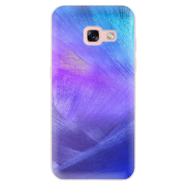 Silikonové odolné pouzdro iSaprio - Purple Feathers na mobil Samsung Galaxy A3 2017 (Silikonový kryt, obal, pouzdro iSaprio - Purple Feathers na mobilní telefon Samsung Galaxy A3 2017)