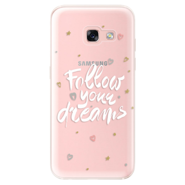 Silikonové odolné pouzdro iSaprio - Follow Your Dreams - white na mobil Samsung Galaxy A3 2017 (Silikonový kryt, obal, pouzdro iSaprio - Follow Your Dreams - white na mobilní telefon Samsung Galaxy A3 2017)