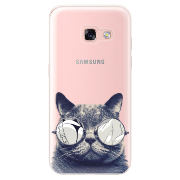 Silikonové odolné pouzdro iSaprio - Crazy Cat 01 na mobil Samsung Galaxy A3 2017 (Silikonový kryt, obal, pouzdro iSaprio - Crazy Cat 01 na mobilní telefon Samsung Galaxy A3 2017)