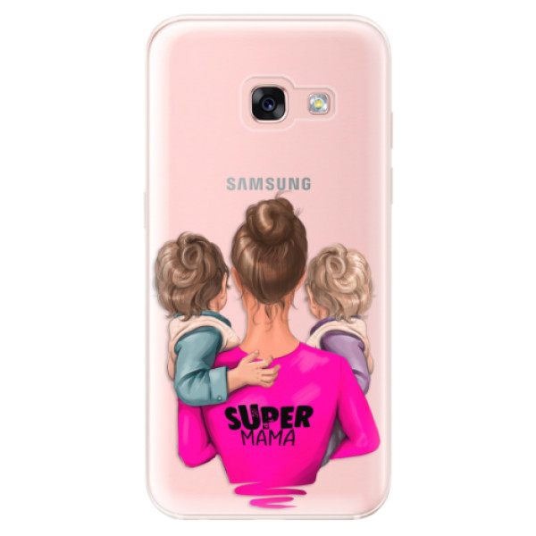 Odolné silikonové pouzdro iSaprio - Super Mama - Two Boys - Samsung Galaxy A3 2017