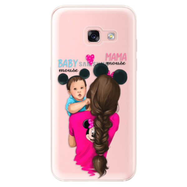 Odolné silikonové pouzdro iSaprio - Mama Mouse Brunette and Boy - Samsung Galaxy A3 2017