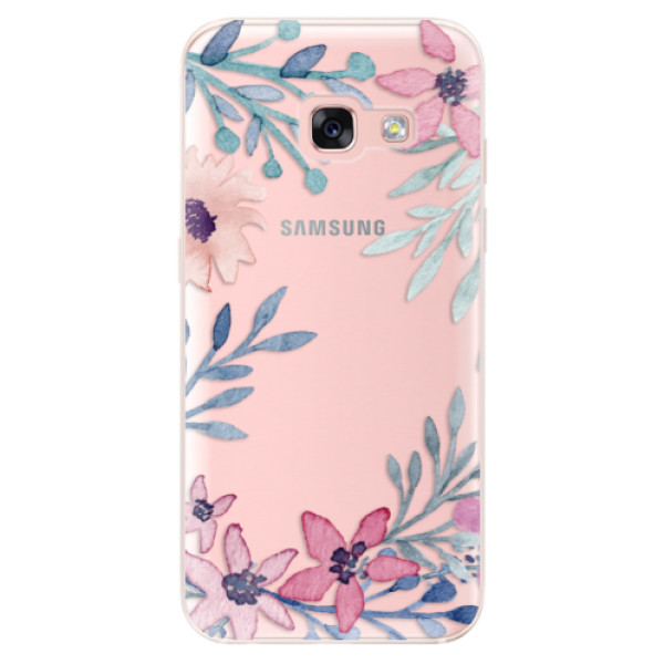 Silikonové odolné pouzdro iSaprio - Leaves and Flowers na mobil Samsung Galaxy A3 2017 (Silikonový kryt, obal, pouzdro iSaprio - Leaves and Flowers na mobilní telefon Samsung Galaxy A3 2017)