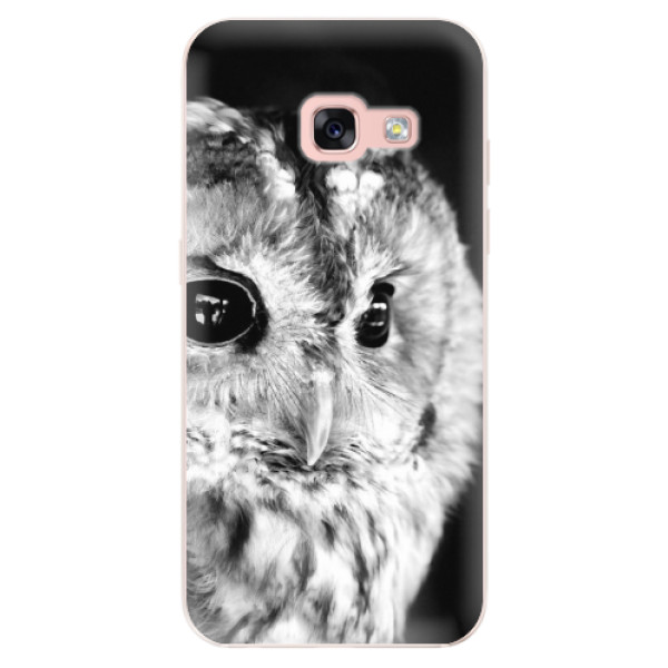 Silikonové odolné pouzdro iSaprio - BW Owl na mobil Samsung Galaxy A3 2017 (Silikonový kryt, obal, pouzdro iSaprio - BW Owl na mobilní telefon Samsung Galaxy A3 2017)