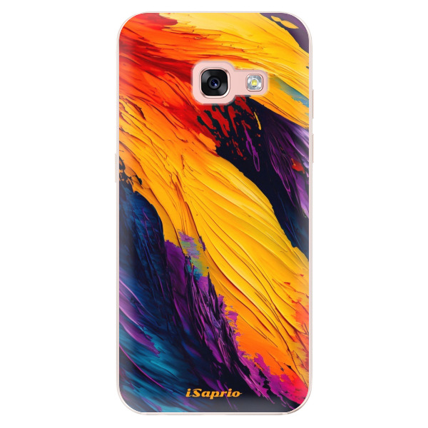 Odolné silikonové pouzdro iSaprio - Orange Paint - Samsung Galaxy A3 2017