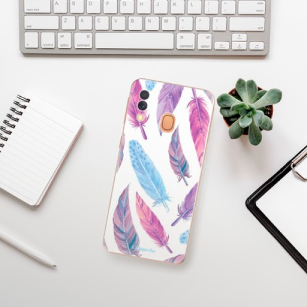 Silikonové pouzdro iSaprio - Samsung Galaxy A40 - Feather Pattern 10