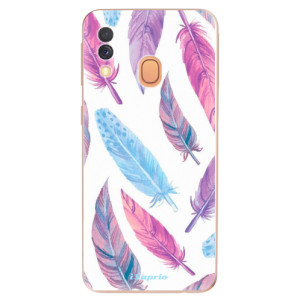 Silikonové pouzdro iSaprio - Samsung Galaxy A40 - Feather Pattern 10
