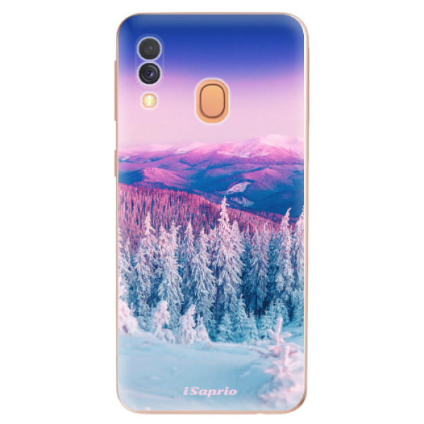 Silikonové odolné pouzdro iSaprio - Winter 01 na mobil Samsung Galaxy A40 (Silikonový kryt, obal, pouzdro iSaprio - Winter 01 na mobilní telefon Samsung Galaxy A40)