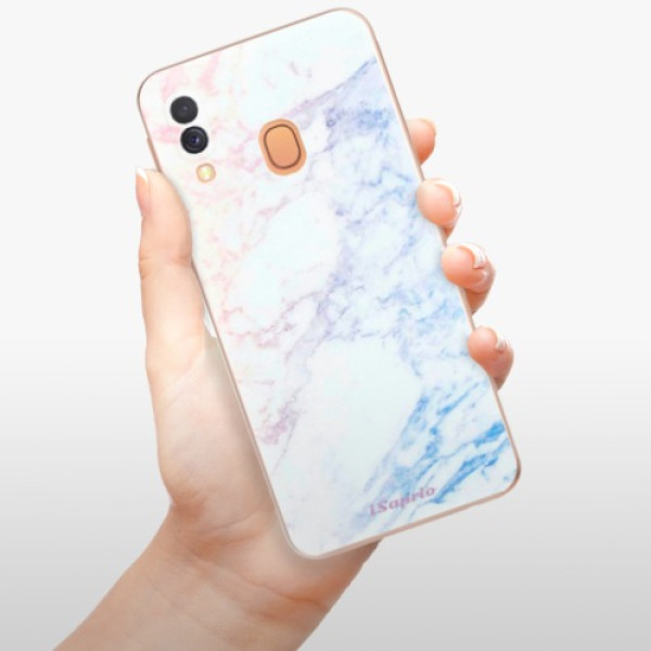 Silikonové pouzdro iSaprio - Samsung Galaxy A40 - Raibow Marble 10