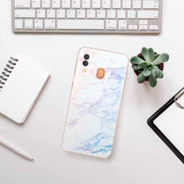Silikonové pouzdro iSaprio - Samsung Galaxy A40 - Raibow Marble 10