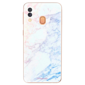 Silikonové pouzdro iSaprio - Samsung Galaxy A40 - Raibow Marble 10