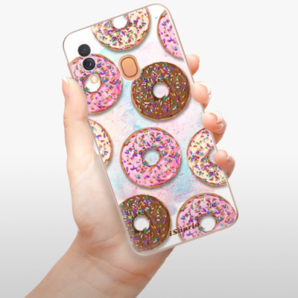 Silikonové pouzdro iSaprio - Samsung Galaxy A40 - Donuts 11