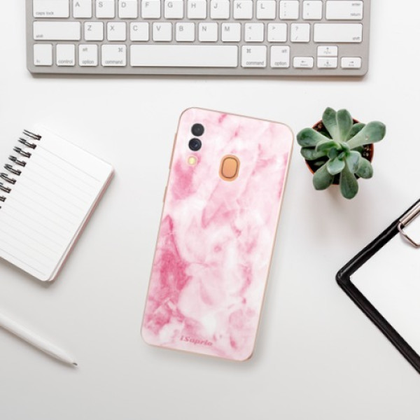 Silikonové pouzdro iSaprio - Samsung Galaxy A40 - RoseMarble 16