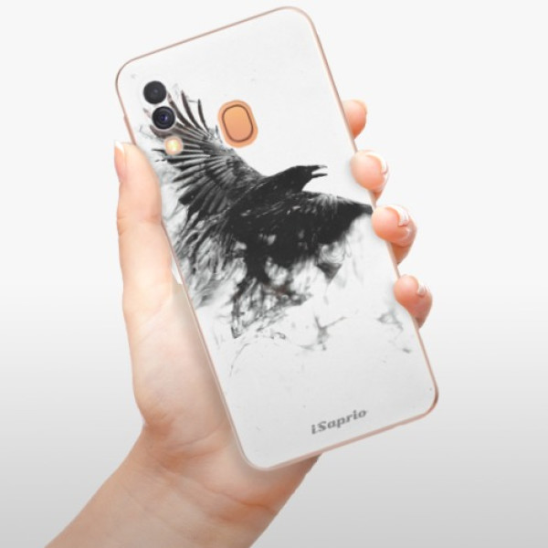 Silikonové pouzdro iSaprio - Samsung Galaxy A40 - Dark Bird 01