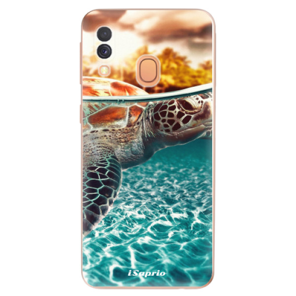 Silikonové odolné pouzdro iSaprio - Turtle 01 na mobil Samsung Galaxy A40 (Silikonový kryt, obal, pouzdro iSaprio - Turtle 01 na mobilní telefon Samsung Galaxy A40)