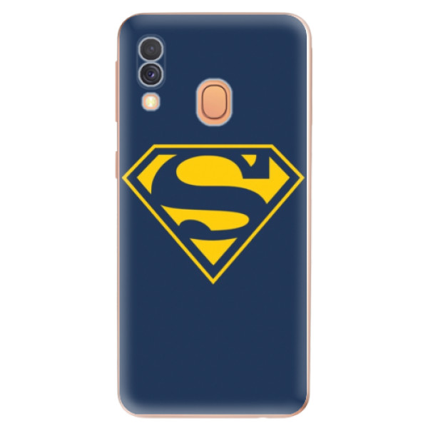 Silikonové odolné pouzdro iSaprio - Superman 03 na mobil Samsung Galaxy A40 (Silikonový kryt, obal, pouzdro iSaprio - Superman 03 na mobilní telefon Samsung Galaxy A40)