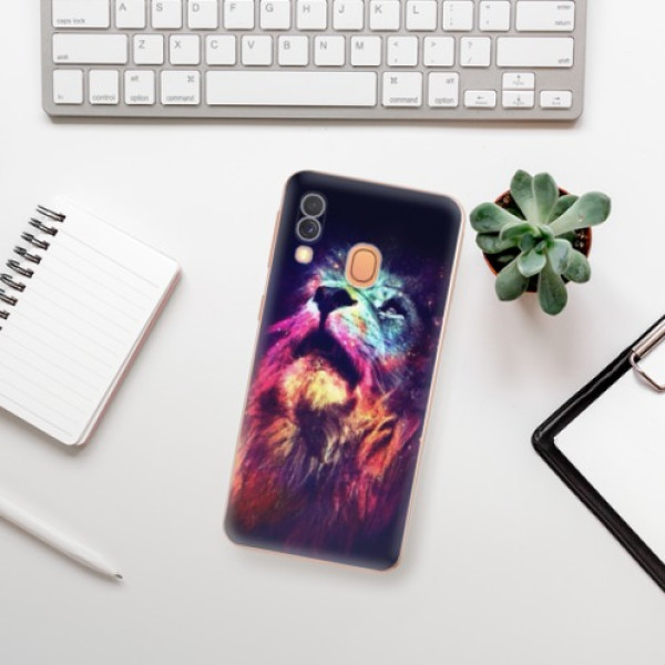 Silikonové pouzdro iSaprio - Samsung Galaxy A40 - Lion in Colors