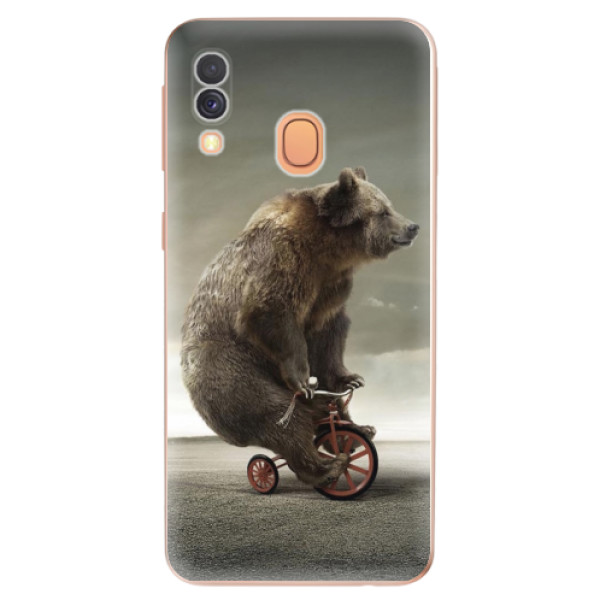 Silikonové odolné pouzdro iSaprio - Bear 01 na mobil Samsung Galaxy A40 (Silikonový kryt, obal, pouzdro iSaprio - Bear 01 na mobilní telefon Samsung Galaxy A40)