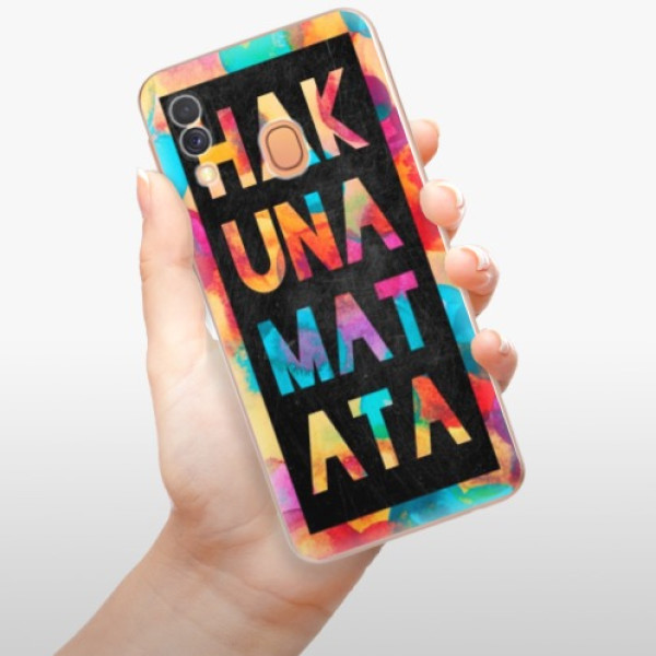 Silikonové pouzdro iSaprio - Samsung Galaxy A40 - Hakuna Matata 01