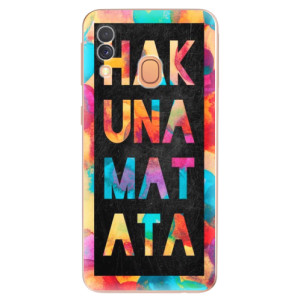Silikonové pouzdro iSaprio - Samsung Galaxy A40 - Hakuna Matata 01