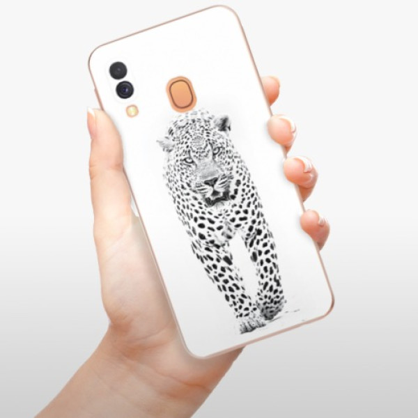 Silikonové odolné pouzdro iSaprio - White Jaguar na mobil Samsung Galaxy A40 - VÝPRODEJ