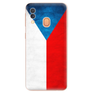 Silikonové pouzdro iSaprio - Samsung Galaxy A40 - Czech Flag