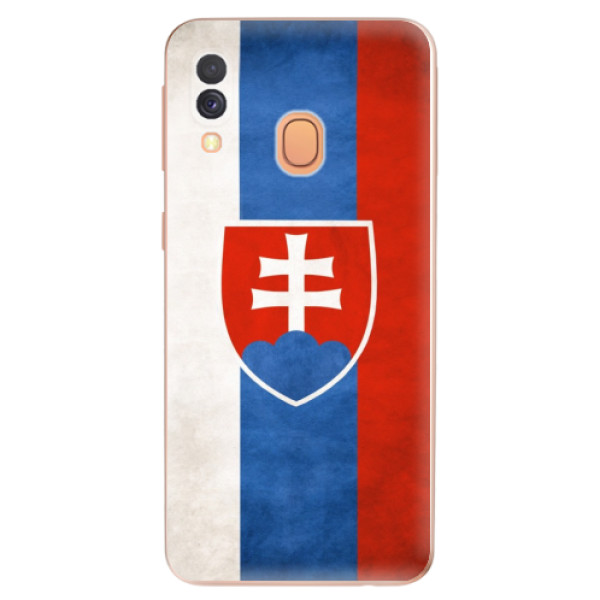 Odolné silikonové pouzdro iSaprio - Slovakia Flag - Samsung Galaxy A40