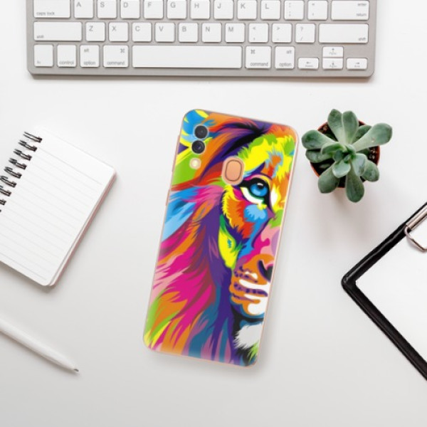 Silikonové pouzdro iSaprio - Samsung Galaxy A40 - Rainbow Lion