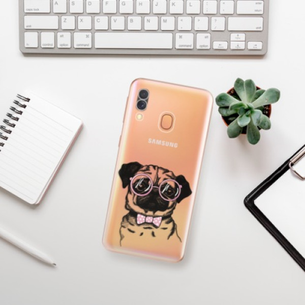 Silikonové pouzdro iSaprio - Samsung Galaxy A40 - The Pug