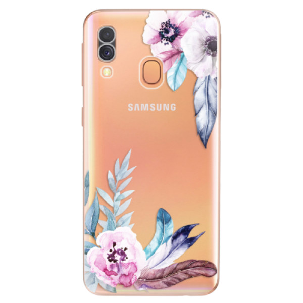 Silikonové odolné pouzdro iSaprio - Flower Pattern 04 na mobil Samsung Galaxy A40 (Silikonový kryt, obal, pouzdro iSaprio - Flower Pattern 04 na mobilní telefon Samsung Galaxy A40)