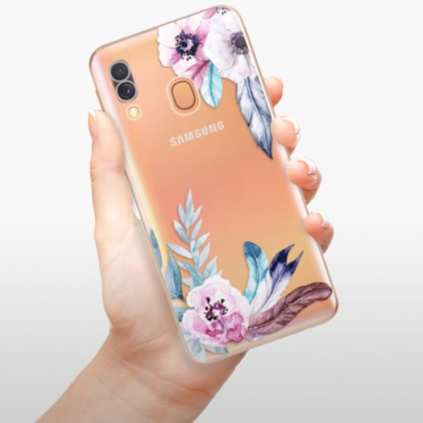 Silikonové pouzdro iSaprio - Samsung Galaxy A40 - Flower Pattern 04