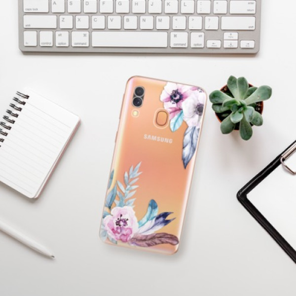 Silikonové pouzdro iSaprio - Samsung Galaxy A40 - Flower Pattern 04