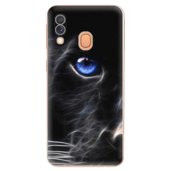 Silikonové odolné pouzdro iSaprio - Black Puma na mobil Samsung Galaxy A40 (Silikonový kryt, obal, pouzdro iSaprio - Black Puma na mobilní telefon Samsung Galaxy A40)