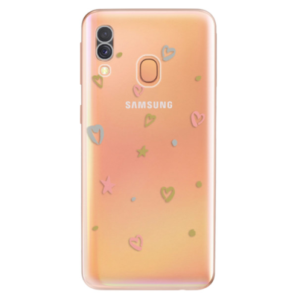 Silikonové odolné pouzdro iSaprio - Lovely Pattern na mobil Samsung Galaxy A40 (Silikonový kryt, obal, pouzdro iSaprio - Lovely Pattern na mobilní telefon Samsung Galaxy A40)