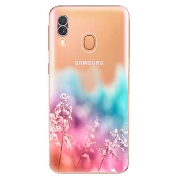 Silikonové odolné pouzdro iSaprio - Rainbow Grass na mobil Samsung Galaxy A40 (Silikonový kryt, obal, pouzdro iSaprio - Rainbow Grass na mobilní telefon Samsung Galaxy A40)