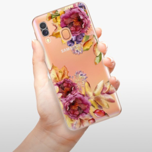 Silikonové pouzdro iSaprio - Samsung Galaxy A40 - Fall Flowers