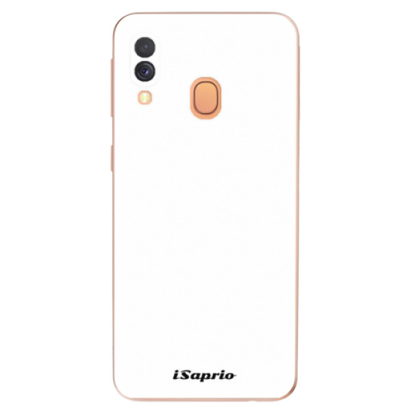 Silikonové odolné pouzdro iSaprio - 4Pure - bílé na mobil Samsung Galaxy A40 (Silikonový kryt, obal, pouzdro iSaprio - 4Pure - bílé na mobilní telefon Samsung Galaxy A40)