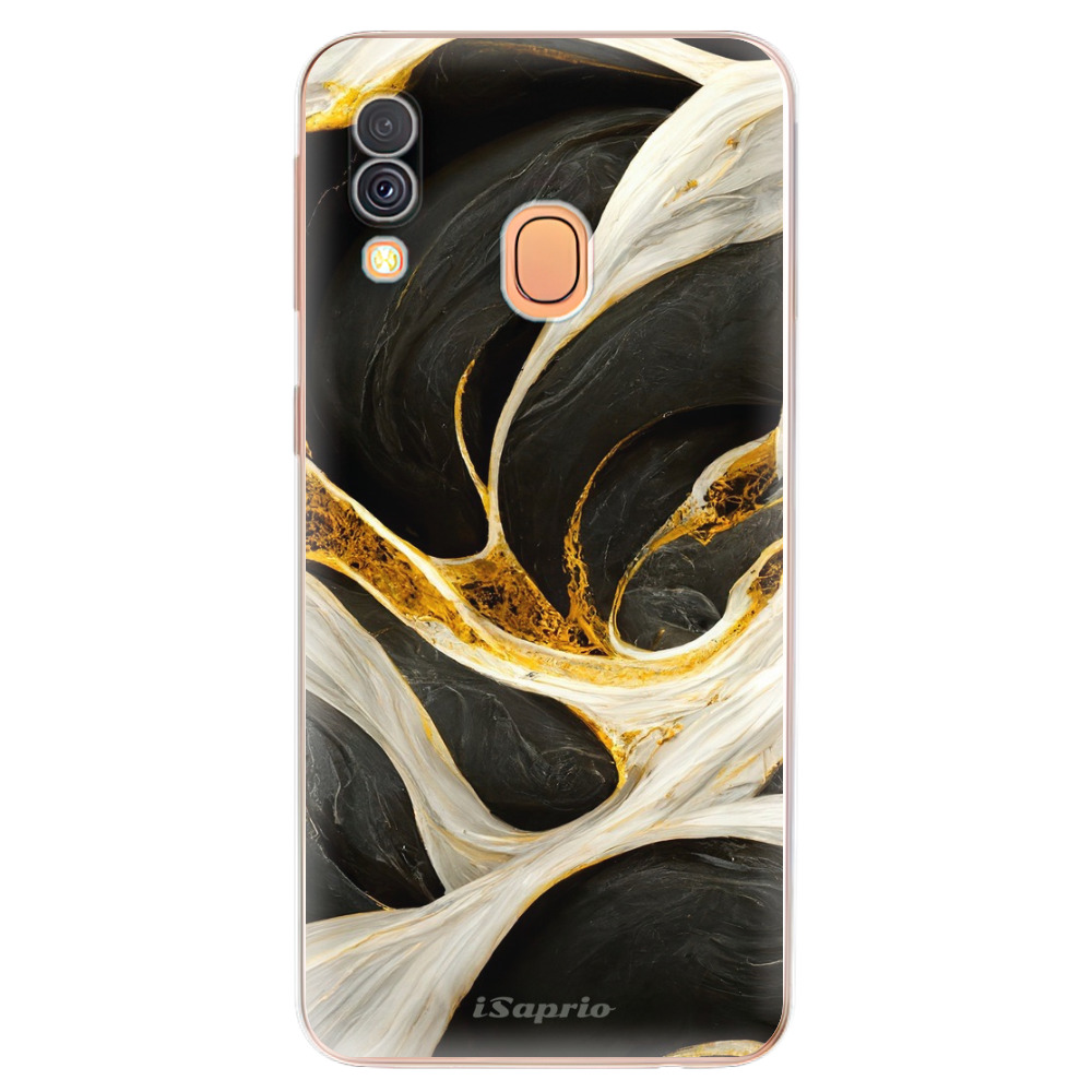 Odolné silikonové pouzdro iSaprio - Black and Gold - Samsung Galaxy A40